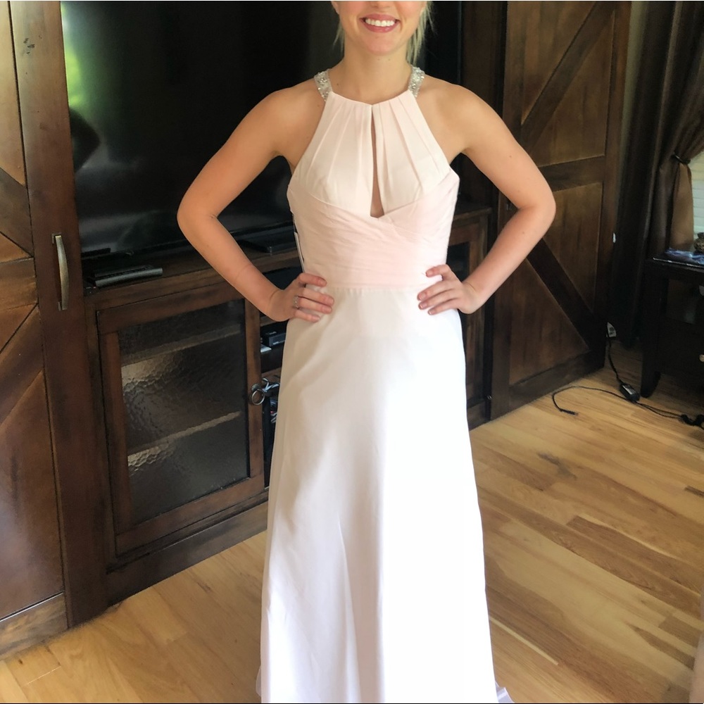 Pink floor length dress